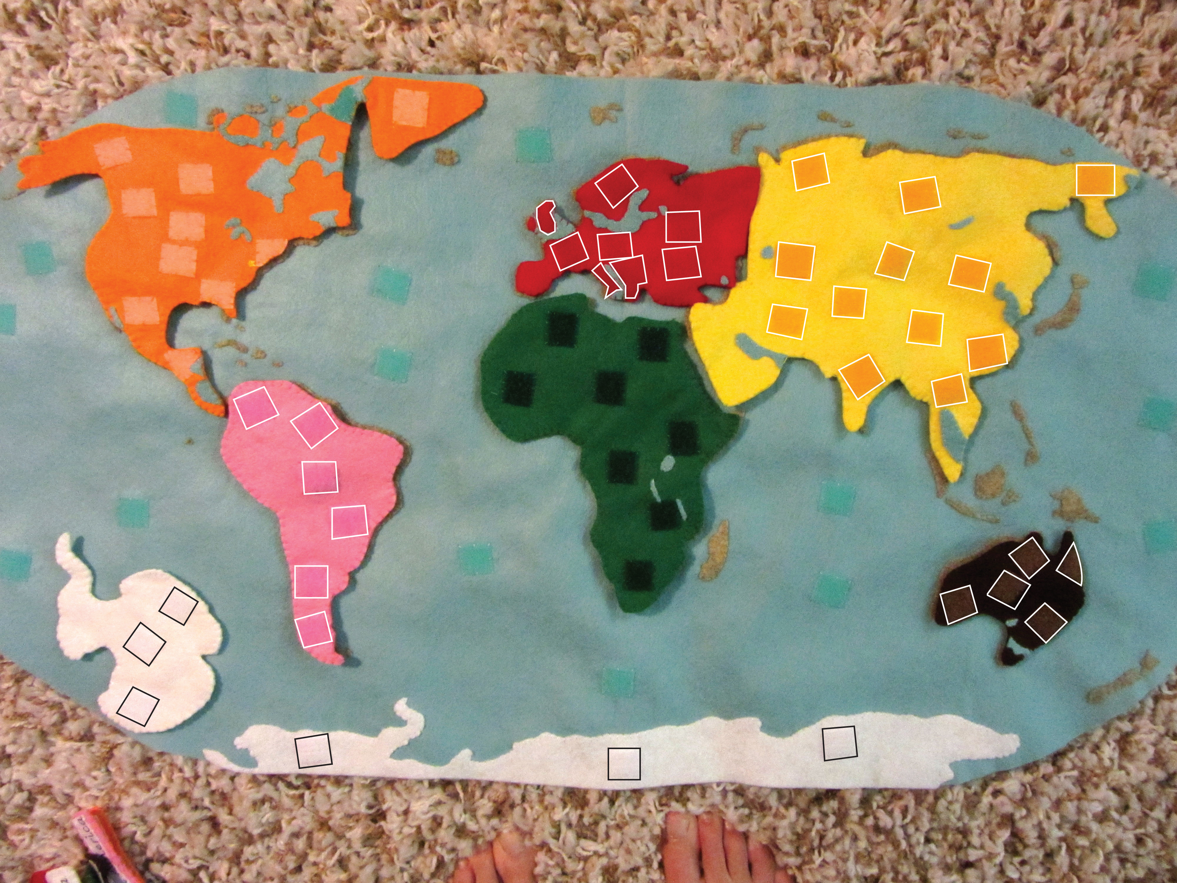 Download Montessori Continents Map & Quietbook with 3-Part Cards | Imagine Our Life